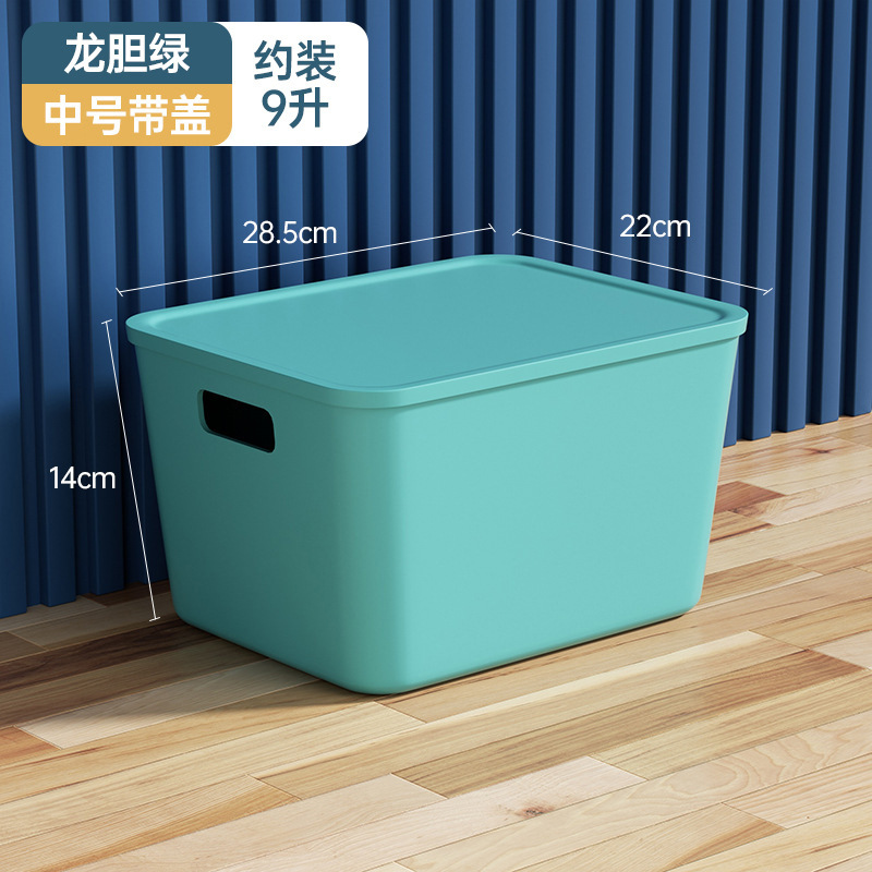 뚜껑이 있는 중간 크기 - 녹색