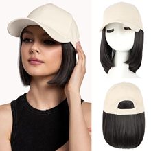 帽子假发一体时尚女短发 Baseball cap with short straight hair
