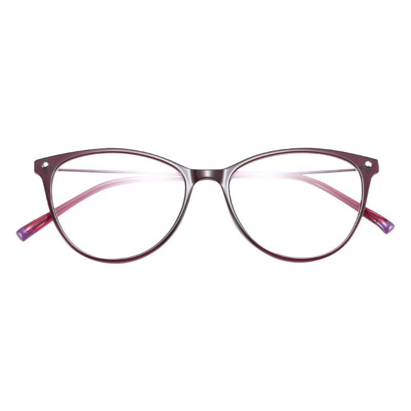 2251レトロ欧米風猫眼超軽量近視眼鏡フレーム潮半円形女性モデルファッションフレームは度数を合わせることができる