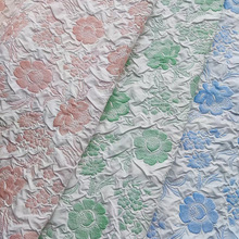 新品3D立体压花肌理布料外套服饰饰品面料复合压皱起泡面料