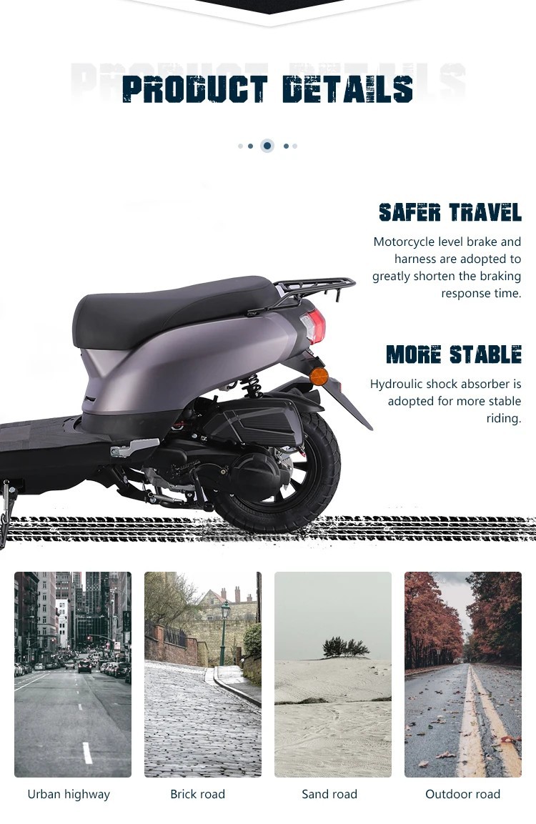 New Year's Affordable and High-Quality Export Gog Hot-Selling 125Cc Adult Two-Wheeled Scooter Fuel Batch