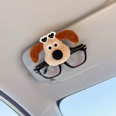 Car-Mounted Glasses Clip for Use Car Glasses Clip/Bill Clip - white-sunglasses-master-dog