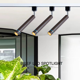 LED Track Light Small Track Light Long Tube Nordic Simple Industrial Style External Single Light Mounted Background Wall Light