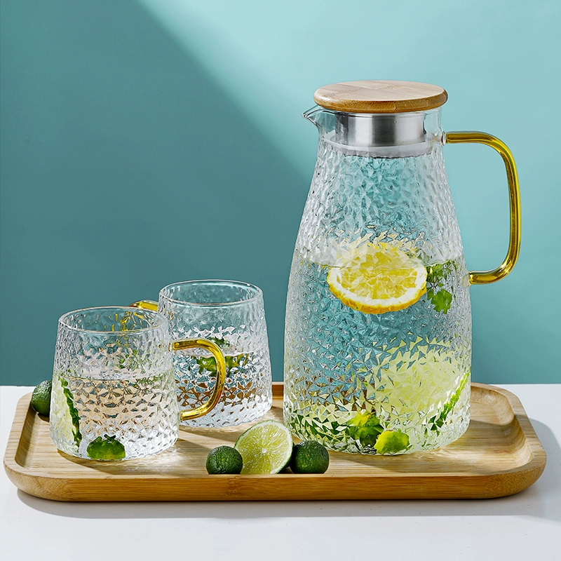 Glass teapot, capacious tea, set, fall protection