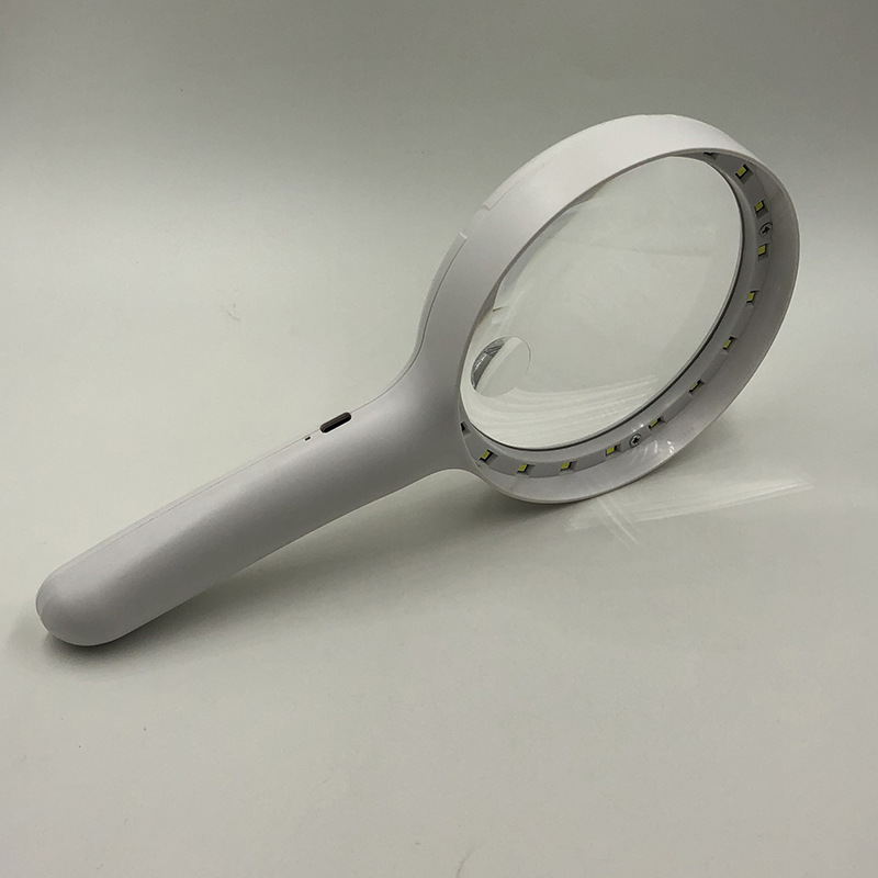 Charging TS108-20L magnifying glass, diameter 108mm, high-definition reinforced acrylic lens, LED light, three-level brightness, with light, magnifying glass, card-type magnifying glass, super magnifying glass pic 7