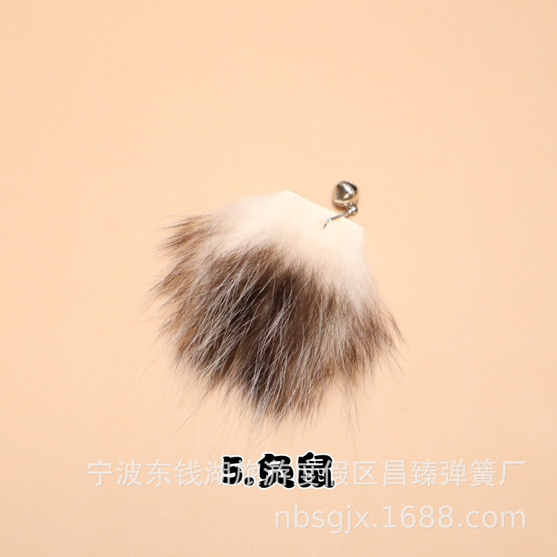 新しい猫フォンロンおもちゃ動物毛皮猫スティック交換ヘッド動物の香りウールウサギの毛猫のおもちゃ|undefined
