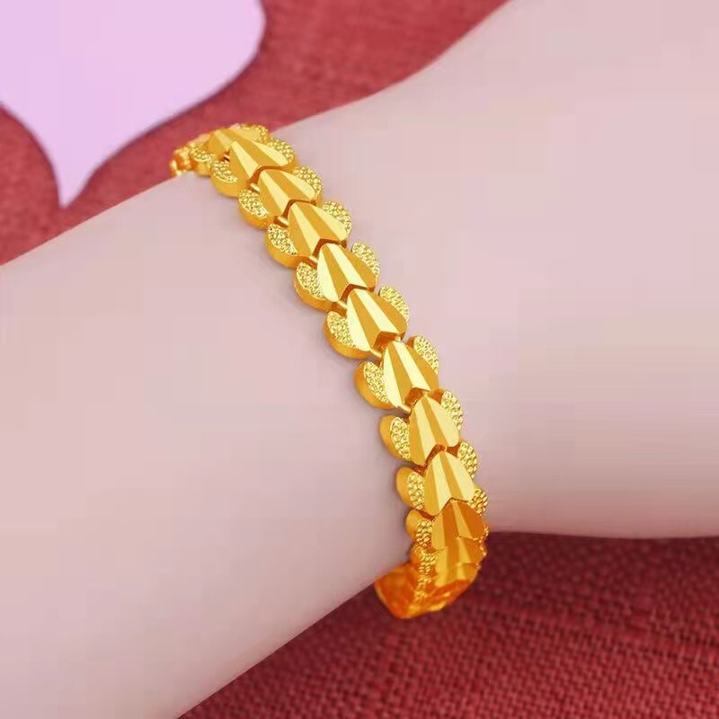 ベトナム産サンドゴールドブレスレット、女性用、ビーズ、女性用多用途ギフト、愛の露店、富と金のための供給源|undefined