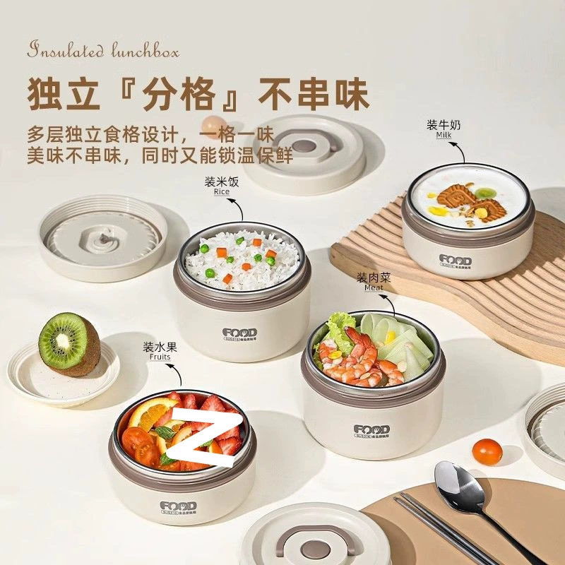 316 stainless steel single-layer insulation lunch box can be microwave-heated for office workers' portable lunch box