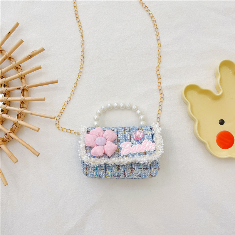 Bolso de los niños del estilo coreano estilo Chanel flor chica bolsa de mensajero 2023 nuevo bebé mini cadena bolso de hombro moda