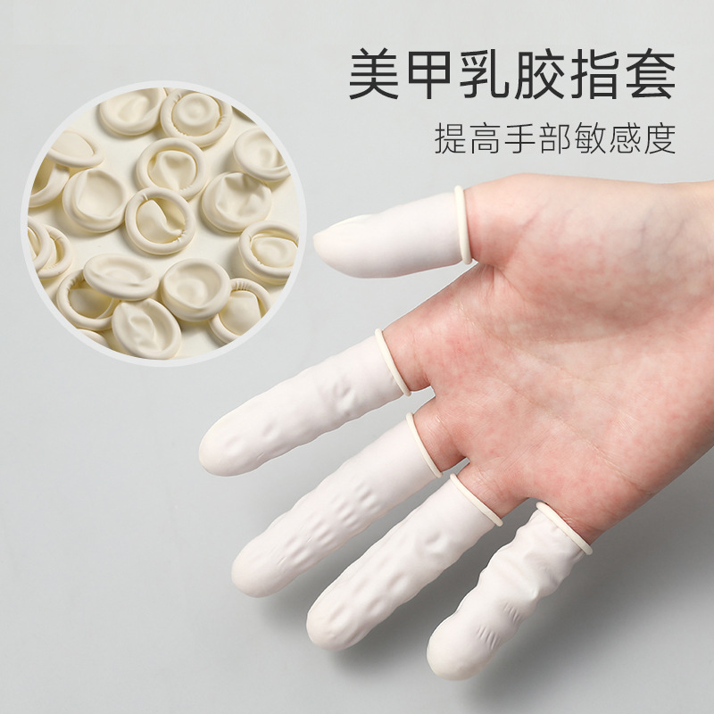 Nail tools disposable silicone thumb gloves anti-static protective cover thickened non-slip nail salon special
