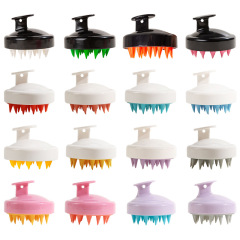 Silicone Shampoo Brush Massager Adult Shampoo Cleaner Round Shower Hair Brush Teeth Beauty Hair Tool