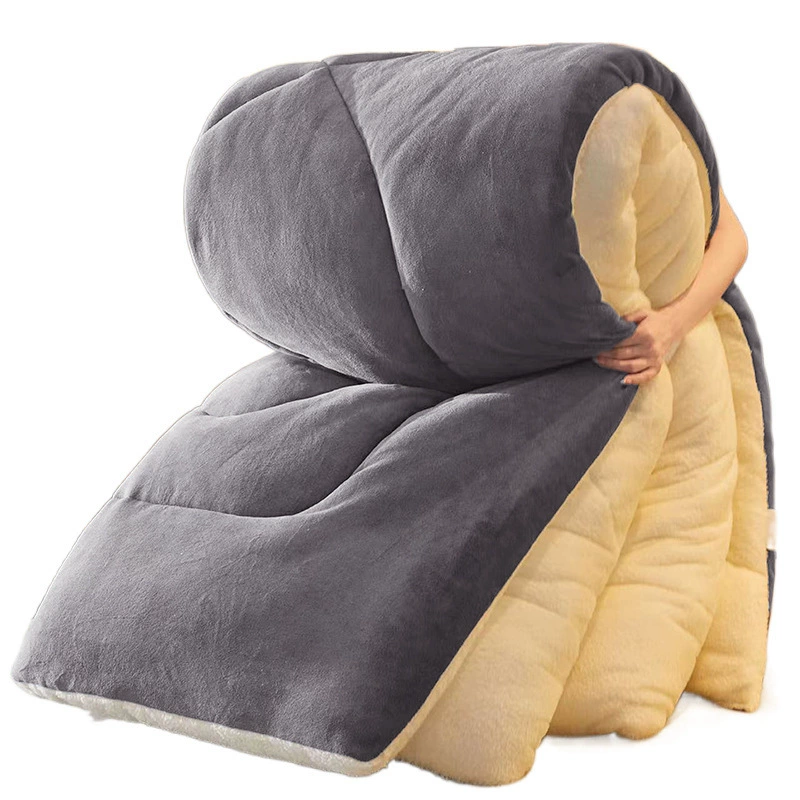 Winter double-sided keep warm duvet, with snowflakes, increased thickness