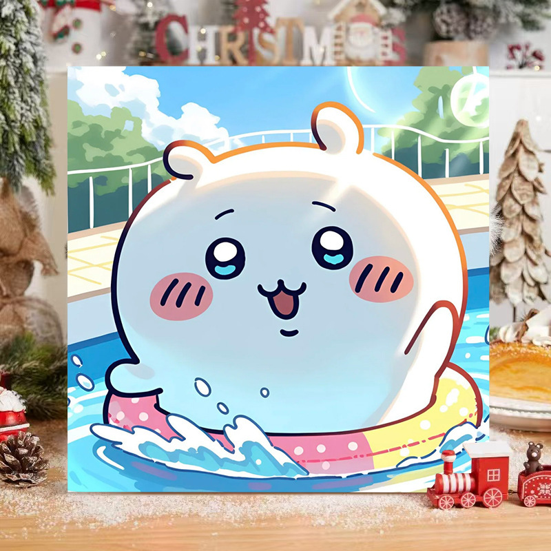 现货批发数字油画diy填色儿童简约手绘涂鸦新中式摆摊丙烯油画|undefined