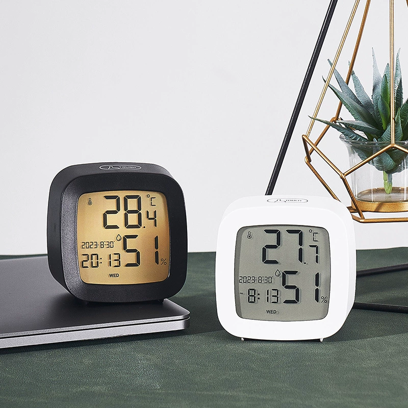 Простые многофункциональные часы температура влажность небольшие ЖК-часы студенческие часы Творческий прикроватный будильник