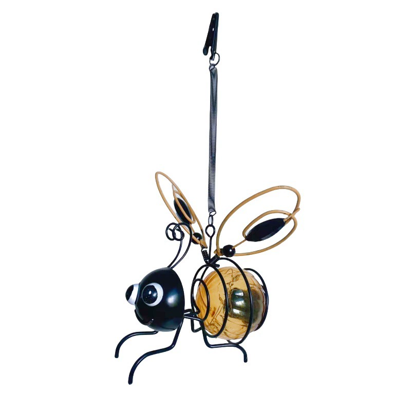 Солнечные светильники для улицы, солнечные товары, кованые подвески-бабочки, светильники-пчелки, садовые уличные ночники, декоративные светильники