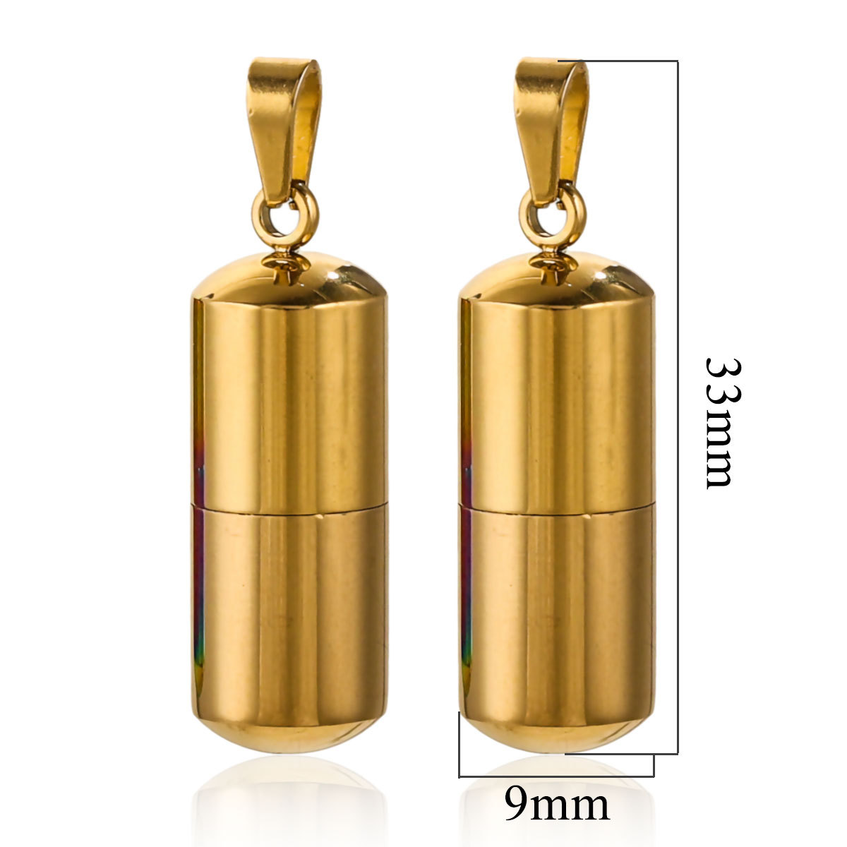 Europa y los Estados Unidos torcen las píldoras de acero de titanio perfumes colgante cápsula de acero inoxidable artículos de carta de amor llaveras de cenizas joyerías DIY