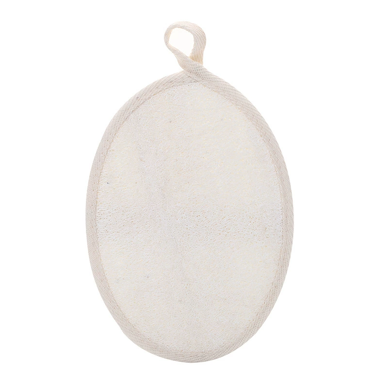Loofah Bath Sponge (Natural), Cotton‑Linen & Loofah, Multiple Sizes 8×8–12×12 cm