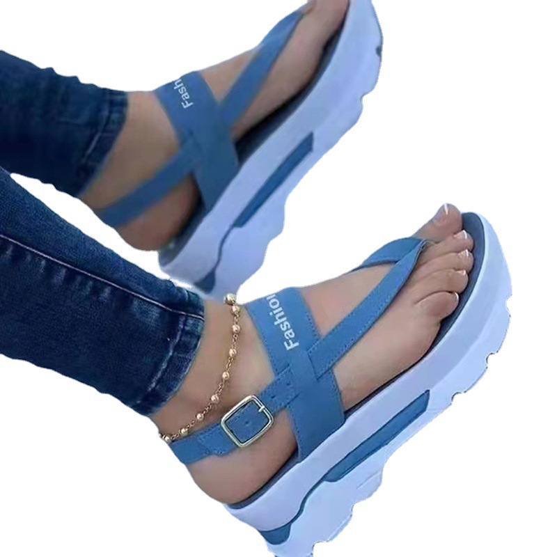 2024 Neue Sommer Große Clip-Toe Schnalle Römische Damen Sandalen Bequem Vielseitig_voghion.com