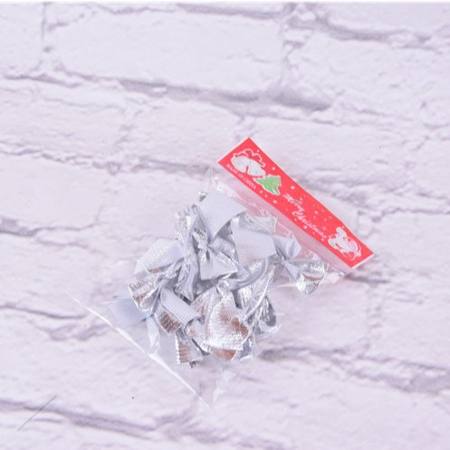 Navidad decoraciones 5,5 cm oro y plata paño rojo bowknot (12 Navidad bowknot Navidad necesidades diarias