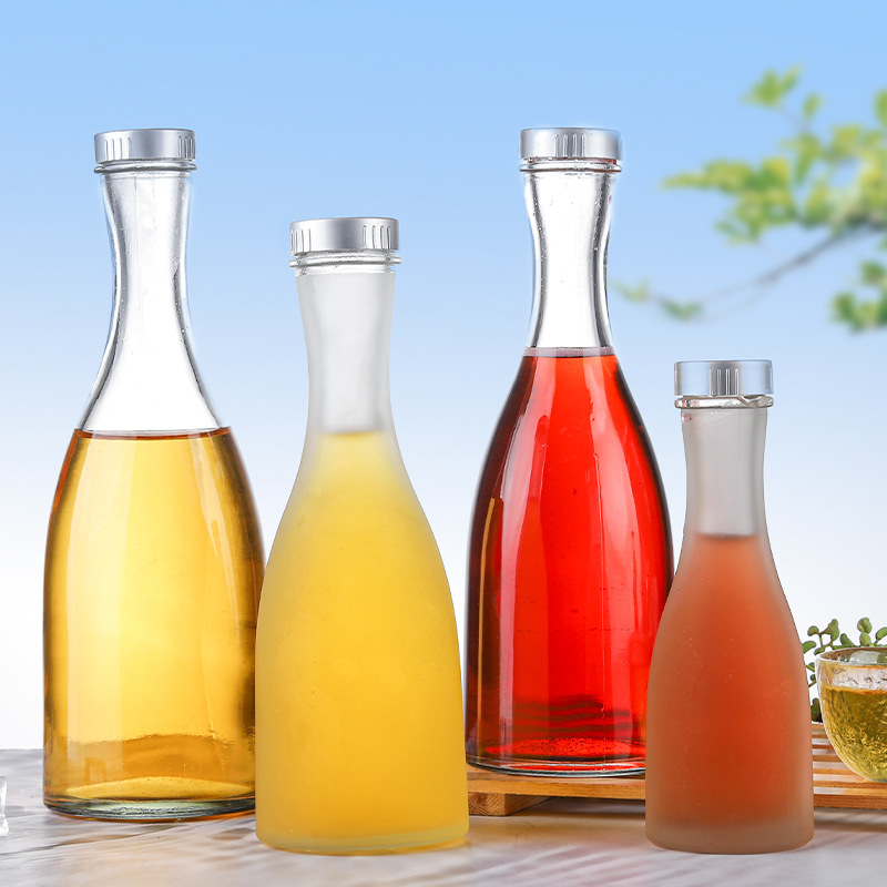 新款透明果酒瓶玻璃青梅酒瓶酵素分装玻璃瓶果汁饮料瓶批发