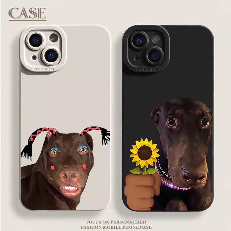 Cute Puppy Suitable for Apple 17 Mobile Phone Case 15Plus Pupil Eye 14 Soft Shell 16Pro12 Funny 11XS8 Couple