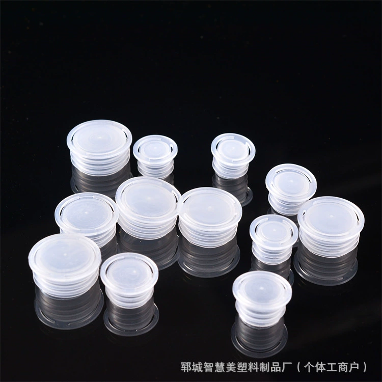 Пластиковая пробка для красного вина с тянущим кольцом, внутренняя пробка, прозрачная крышка для бутылки с резьбой, плоская верхняя крышка, круглая пробка для бутылки вина, уплотнительная крышка для газированной воды