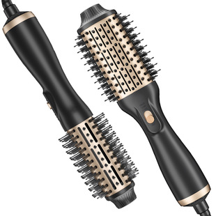 Amazon explosions 1200W real negative ion hot air comb mini hair dryer modeling fluffy comb source manufacturers