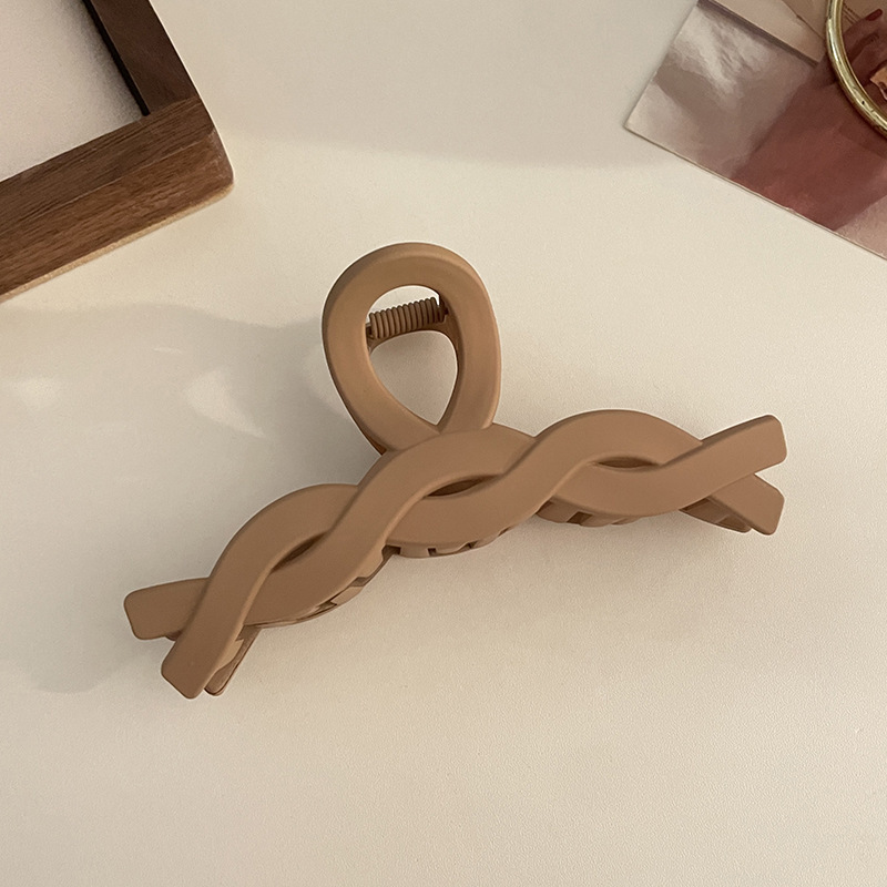 Accesorios para el cabello de pinza de tiburón de acrílico grande de Corea, clip de agarre para el cabello de disco simple, tocado de horquilla de cabeza femenina al por mayor