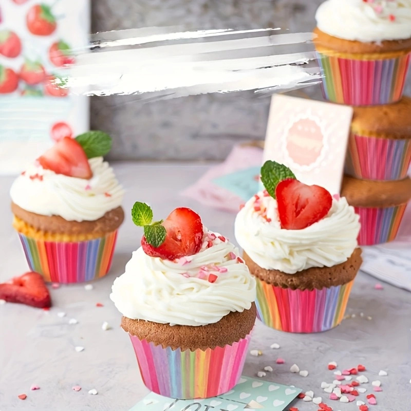 Capacillos de Papel para Hornear 150 Piezas de Papel Antigrasa Desechable para Hornear Muffins y Pasteles