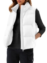 L 34752 Zipper Pocket Stand Collar Vest ��ɫ�������� ר