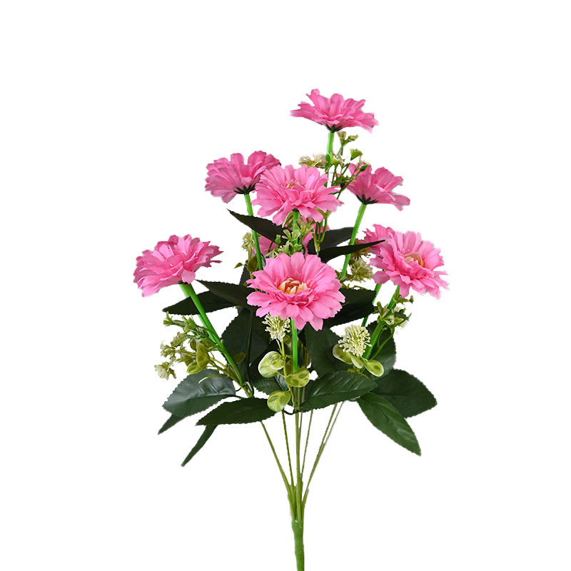 复古把束10头扶郎菊跨境外贸批发假花轻奢家居装饰花卉仿真花|undefined