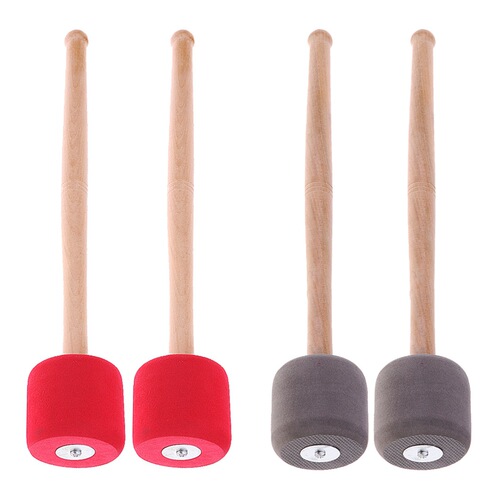 2 Bass Foam Drumstick Sticks Large Snare Drum Hammers Percussion Accessories