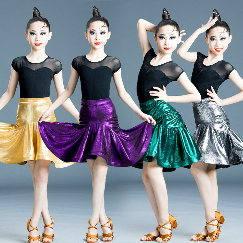 Children's Latin dance dresses modern ballroom latin performance clothing fission performance uniforms of the girls