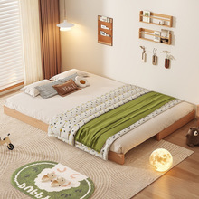 蒙氏地台床儿童床实木小户型男孩女孩卧室榻榻米床婴儿拼接抽拉床