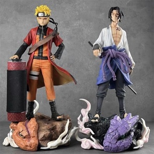 Naruto Figure Pedestal Social Seal Sasuke Sage Naruto Gk Model Statue Ornament Uchiha Male Gift