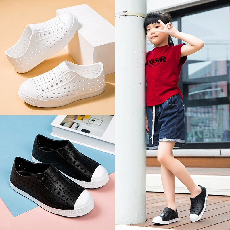 В наличии Летняя детская обувь с дырками Bambootune, пляжные сандалии, мужские и женские полые туфли, уличная Студенческая обувь Baotou