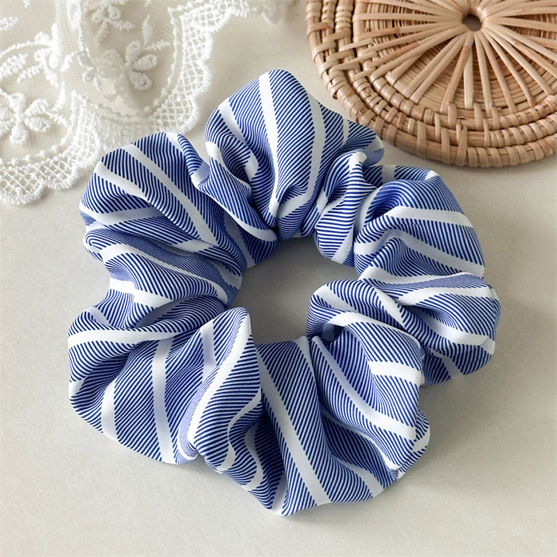 20g Weight Hair Tie Hair Accessories Type 1 Piece Quantity Casual, Holiday, Daily Occasion Cloth Material Stripe Pattern All Seasons Season Women's Gender Elegant, Sweet Style Elegant Sweet Women's Stripe Cloth Hair Tie 10