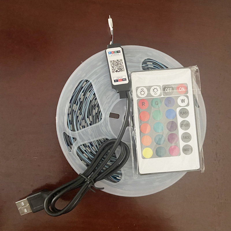 5V5050RGB12 luces por metro LED larga luz con Bluetooth inteligente con auto-adhesivo suave luz de la atmósfera de fondo iluminación