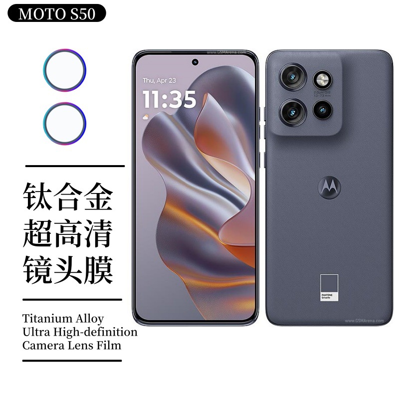 Aplicable a MOTO S50 película protectora de pantalla de teléfono móvil metal ojo de halcón AR lente de aumento de lente película de cabeza separación red transparente a prueba de polvo