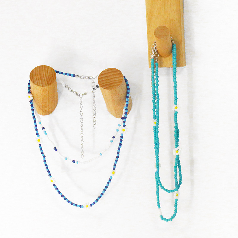 Bohemian fashion color miyuki beads double-layer necklace wholesale nihaojewelry