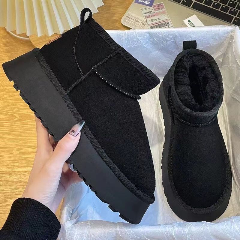 Botas de nieve de fondo grueso Meirard2025 invierno resistente al desgaste nuevos zapatos de algodón extra gruesos para calentar y antideslizante
