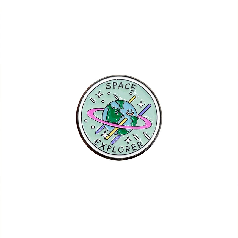 Protective badge, cartoon backpack, pin, green cute accessory