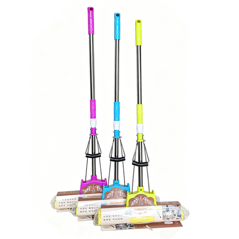 Large rubber cotton mop squeeze hand-free mop sponge mop wholesale lazy mop multi-function