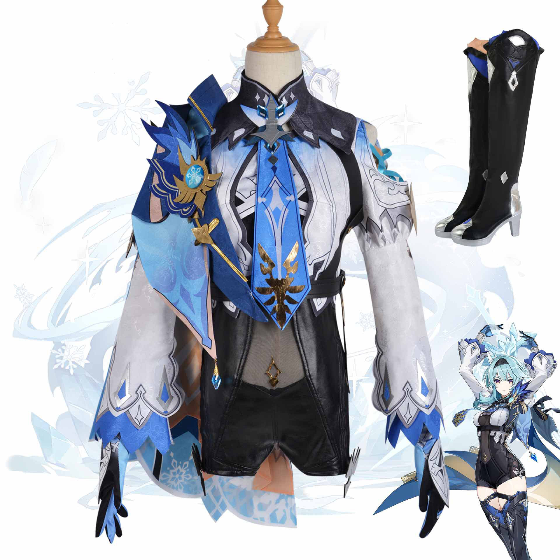 Original God cos suit Eula Lawrence noble Eula Eula cosplay royal sister game anime two-dimensional costume