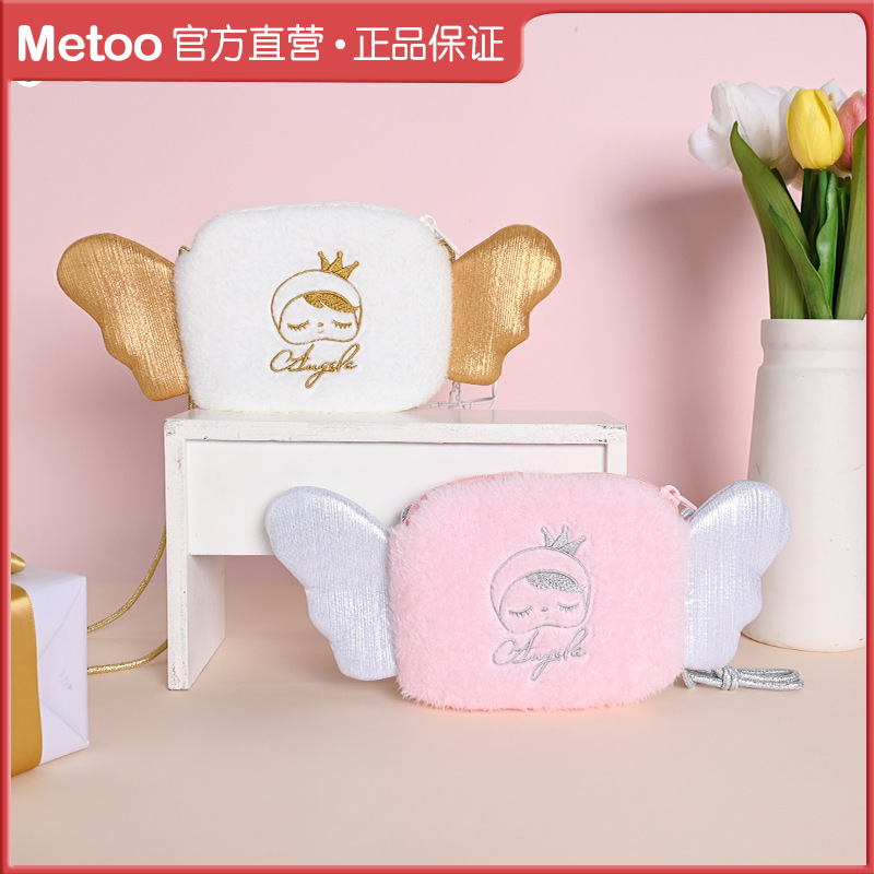 轻便单肩儿童包包 2022新品Metoo安吉拉天使翅膀女童公主斜挎包|ru