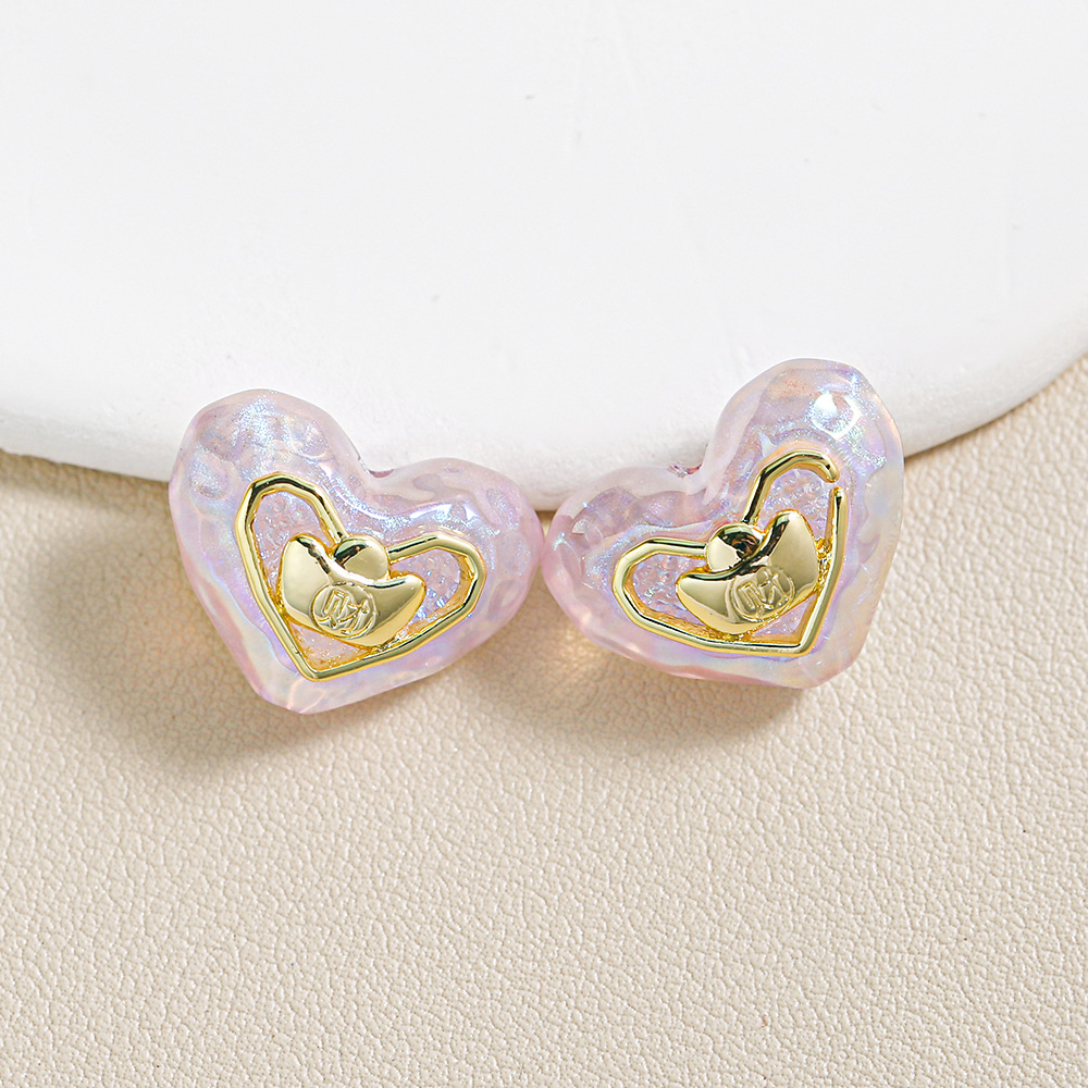 Heidi amor casero brillo fino perlas de aleación yuanbao joyas accesorios en forma de corazón collar de cadena de teléfonos móviles fabricantes al por mayor