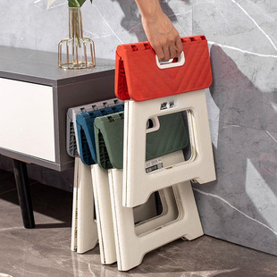 Trendy Thickened Folding Stool Mini Portable Outdoor Picnic Camping Chair Portable Bench Train Stool