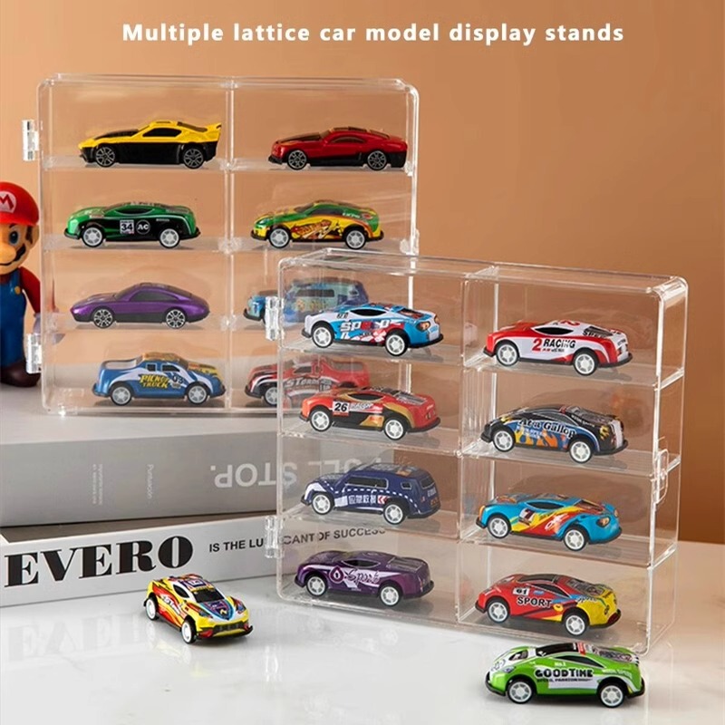 Hot wheels display stand alloy car model 1:64 children's toy car ornaments transparent finishing storage display box