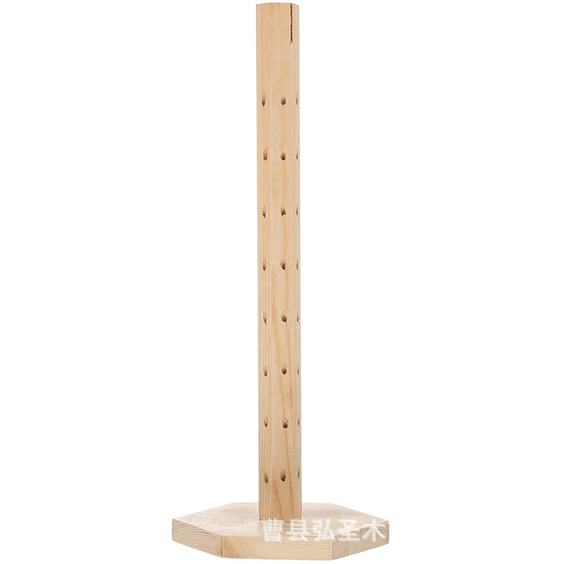 Estante de exhibición de piruletas de madera con orificio redondo enchufable Estante de caramelos confitados de madera Estante de almacenamiento de madera