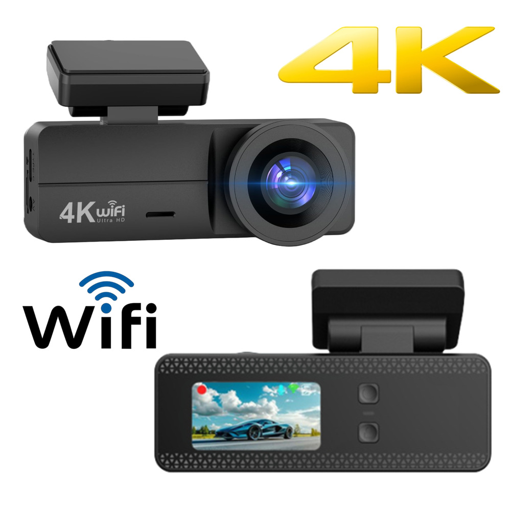 跨境4K行车记录仪单录高清WiFi手机互联循环录制行车记录仪